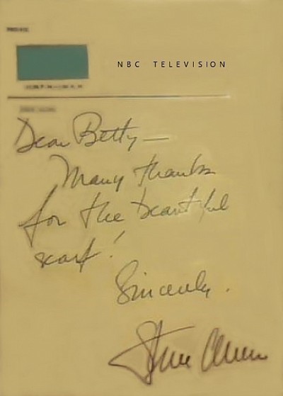 Steve Allen Autographed Letter